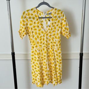 NWT Faithfull the Brand La Belle Mini Dress Marigold Floral Size 4